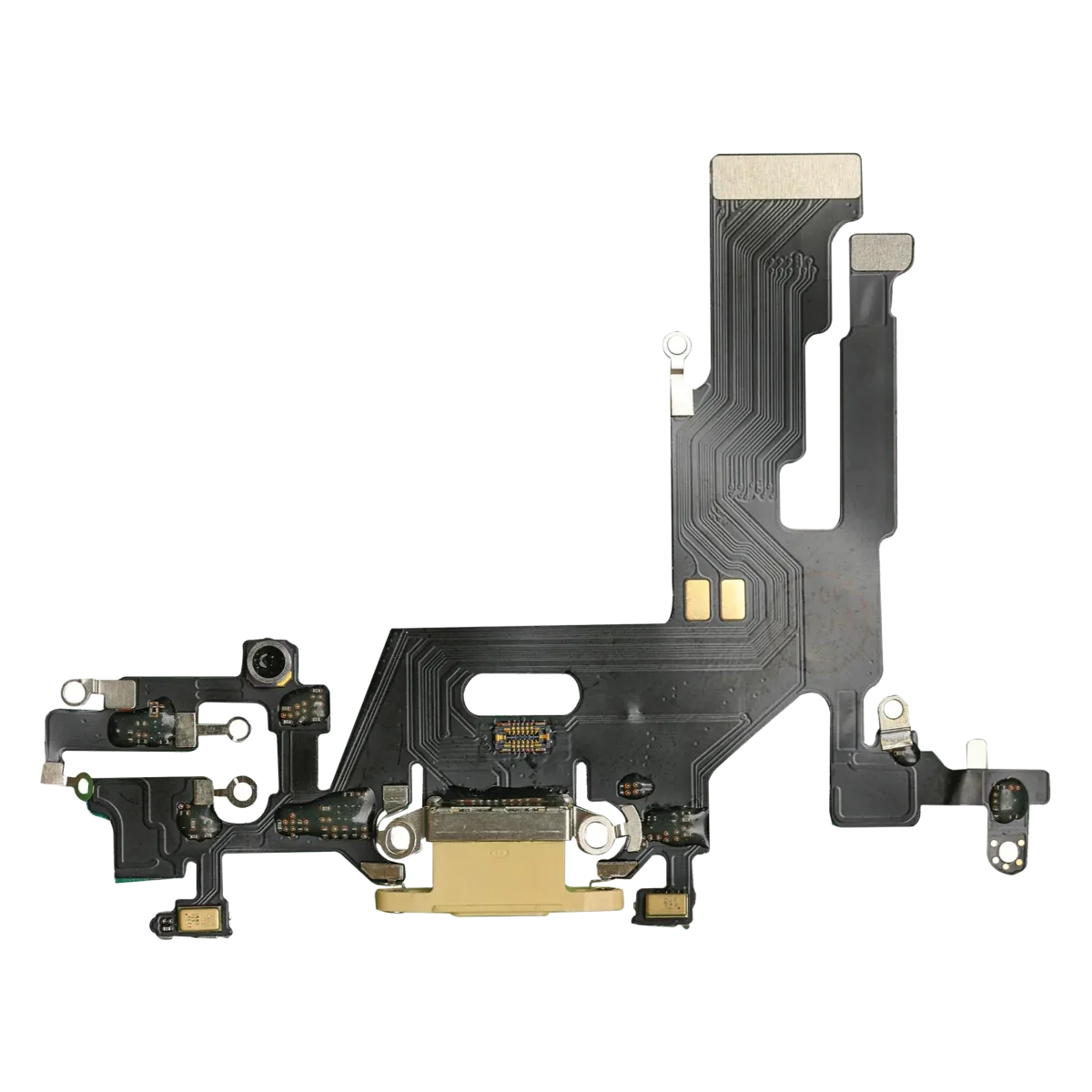 Iphone 11 ile Uyumlu Şarj Portu Esnek Kablosu Aftermarket Plus Sarı ile Uyumlu