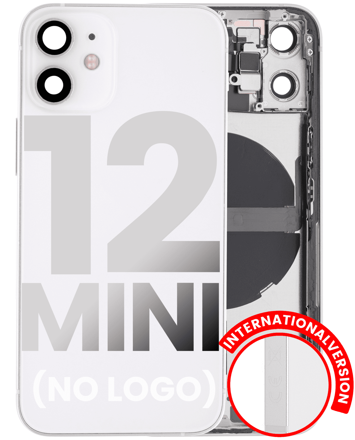 Iphone 12 Mini ile Uyumlu Kasa Bileşenler Önceden Takılmış Mini Uluslararası Sürüm ile Uyumlu Kasa  Beyaz