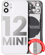 Iphone 12 Mini ile Uyumlu Kasa Bileşenler Önceden Takılmış Mini Uluslararası Sürüm ile Uyumlu Kasa Kasa Beyaz