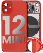 Iphone 12 Mini ile Uyumlu Kasa Bileşenler Önceden Takılmış Mini Uluslararası Sürüm ile Uyumlu Kasa Kasa Kırmızı