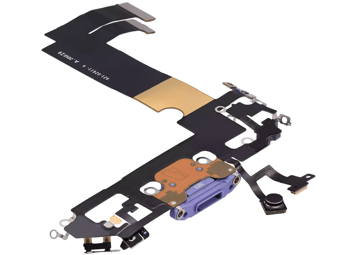 Iphone 12 Mini ile Uyumlu Şarj Portu Esnek Kablosu Mini ile Uyumlu Kullanılmış  Çekme Mor - Görsel 4