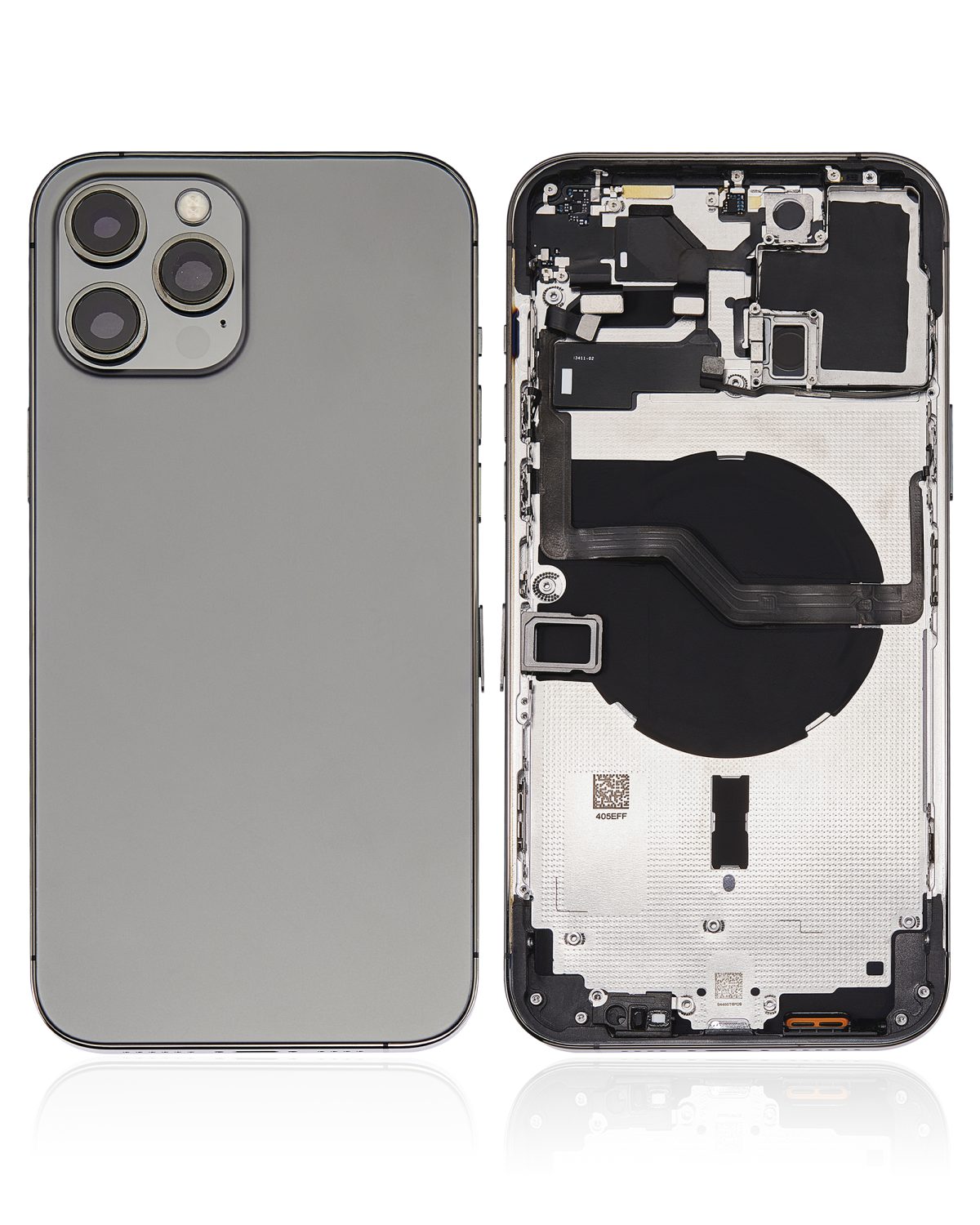 Iphone 12 Pro Max ile Uyumlu Kasa Bileşenler Önceden Takılmış Uluslararası Sürüm Grafit ile Uyumlu Kasa - Görsel 1