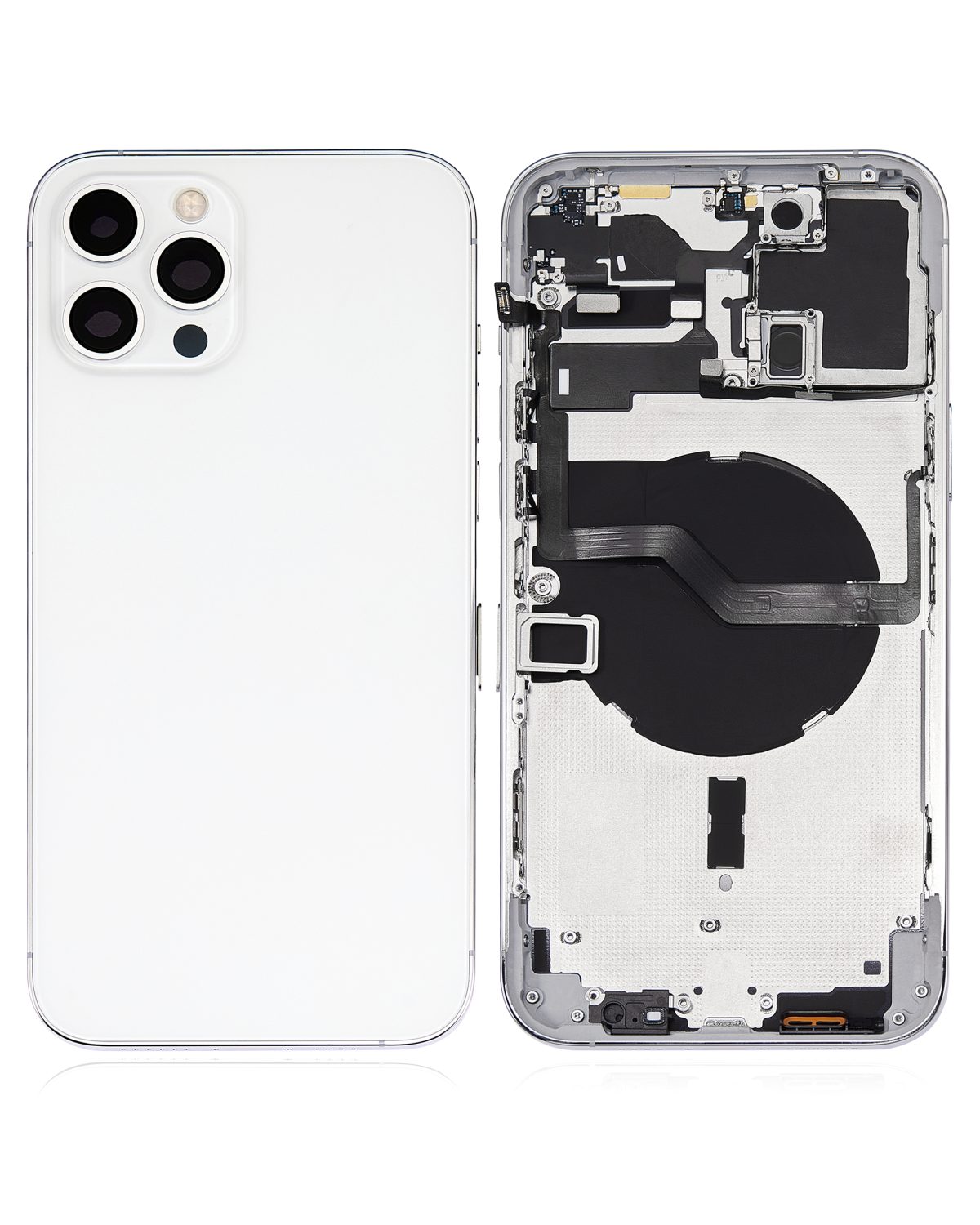 Iphone 12 Pro Max ile Uyumlu Kasa Bileşenler Önceden Takılmış Uluslararası Sürüm Gümüş ile Uyumlu Kasa - Görsel 1