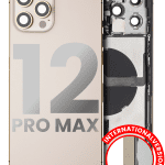 Iphone 12 Pro Max ile Uyumlu Kasa Bileşenler Önceden Takılmış ile Uyumlu Kasa Uluslararası Sürüm  Gold