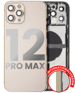 Iphone 12 Pro Max ile Uyumlu Kasa Bileşenler Önceden Takılmış ile Uyumlu Kasa Uluslararası Sürüm  Gold