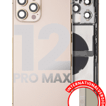 Iphone 12 Pro Max ile Uyumlu Kasa Bileşenler Önceden Takılmış ile Uyumlu Kasa Uluslararası Sürüm Kasa Gold