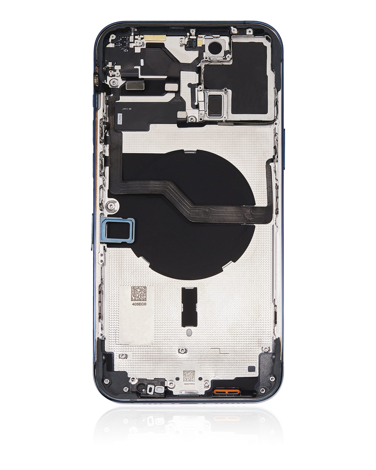 Iphone 12 Pro Max ile Uyumlu Küçük Bileşenler Önceden Takılmış Arka Muhafaza Logo Yok Plus Uluslararası Sürüm Pasifik Mavisi ile Uyumlu - Görsel 3
