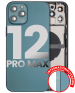 Iphone 12 Pro Max ile Uyumlu Küçük Bileşenler Önceden Takılmış Arka Muhafaza Uluslararası Sürüm ile Uyumlu Kullanılmış  Çekme: Sınıf B Pasifik Mavisi