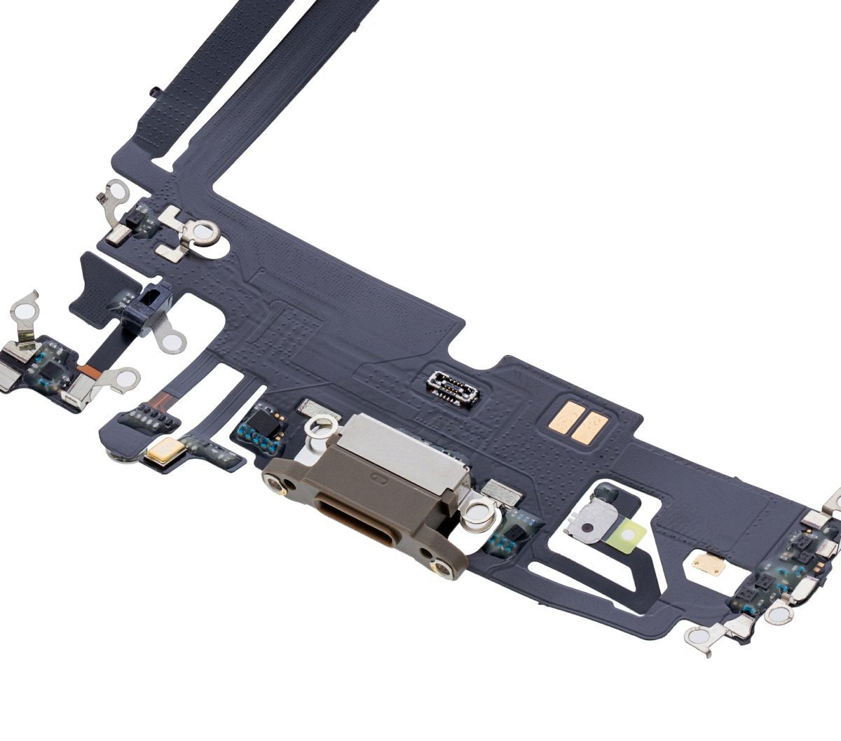 Iphone 12 Pro Max ile Uyumlu Şarj Portu Esnek Kablosu Aftermarket Plus Gold ile Uyumlu - Görsel 4