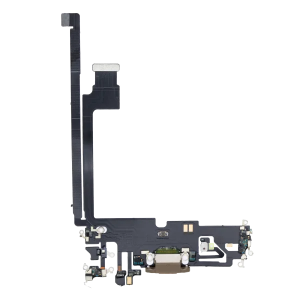 Iphone 12 Pro Max ile Uyumlu Şarj Portu Esnek Kablosu Aftermarket Plus Gold ile Uyumlu