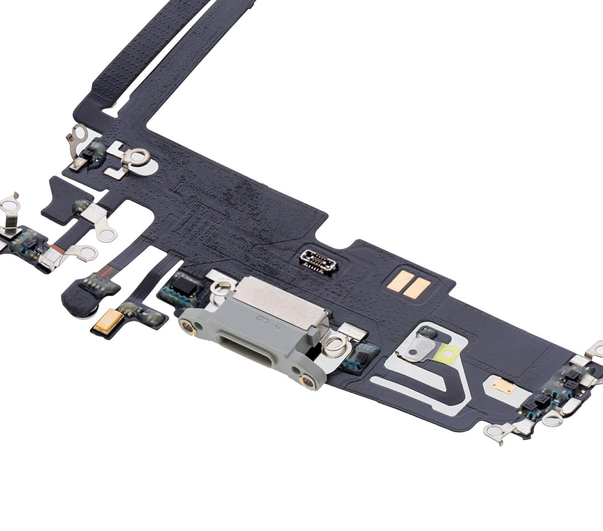 Iphone 12 Pro Max ile Uyumlu Şarj Portu Esnek Kablosu Plus Gümüş ile Uyumlu - Görsel 5