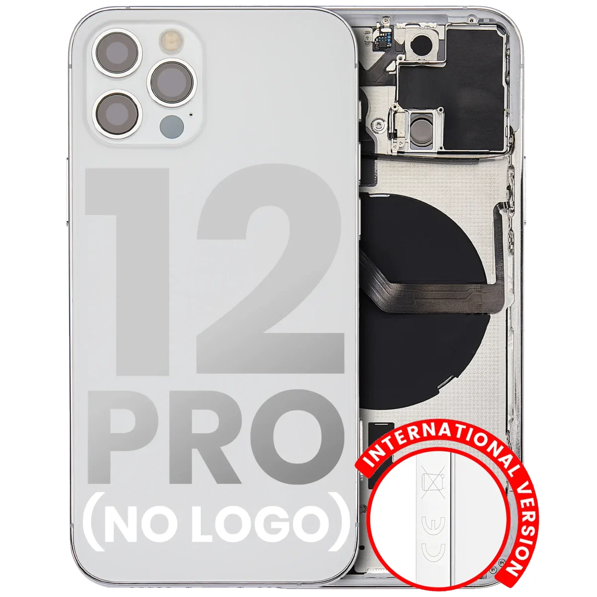 Iphone 12 Pro ile Uyumlu Kasa Bileşenler Önceden Takılmış Uluslararası Sürüm Gümüş ile Uyumlu Kasa - Görsel 1