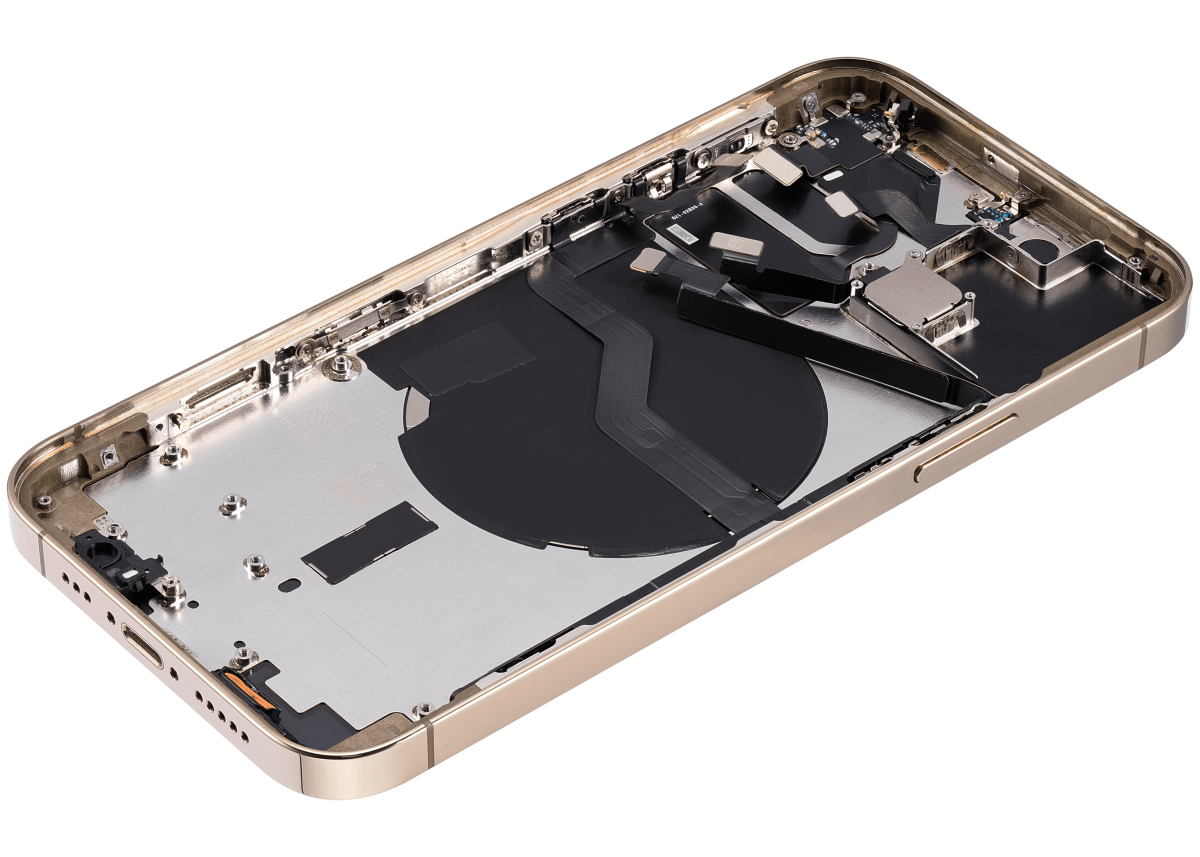 Iphone 12 Pro ile Uyumlu Kasa Bileşenler Önceden Takılmış Uluslararası Sürüm ile Uyumlu Kasa  Gold - Görsel 4
