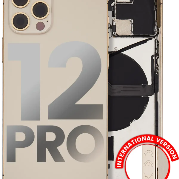 Iphone 12 Pro ile Uyumlu Kasa Bileşenler Önceden Takılmış Uluslararası Sürüm ile Uyumlu Kasa  Gold