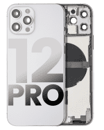 Iphone 12 Pro ile Uyumlu Kasa Bileşenler Önceden Takılmış Uluslararası Sürüm ile Uyumlu Kasa  Gümüş - Görsel 2