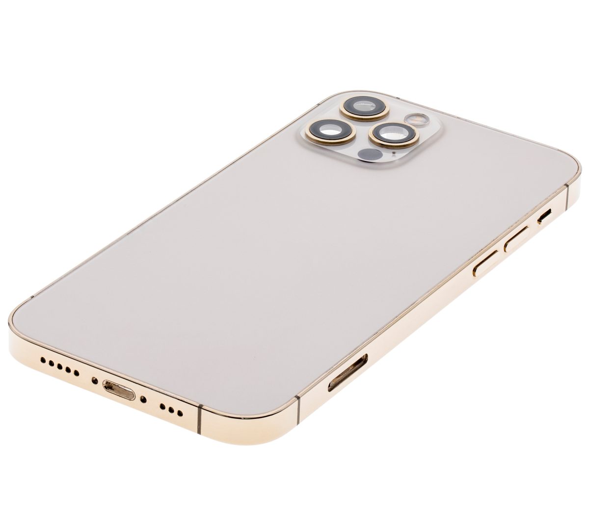 Iphone 12 Pro ile Uyumlu Kasa Bileşenler Önceden Takılmış Uluslararası Sürüm ile Uyumlu Kasa Kasa Gold - Görsel 4