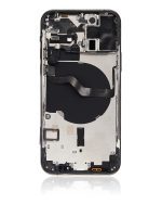 Iphone 12 Pro ile Uyumlu Küçük Bileşenler Önceden Takılmış Arka Muhafaza Logo Yok Plus Uluslararası Sürüm Grafit ile Uyumlu - Görsel 3