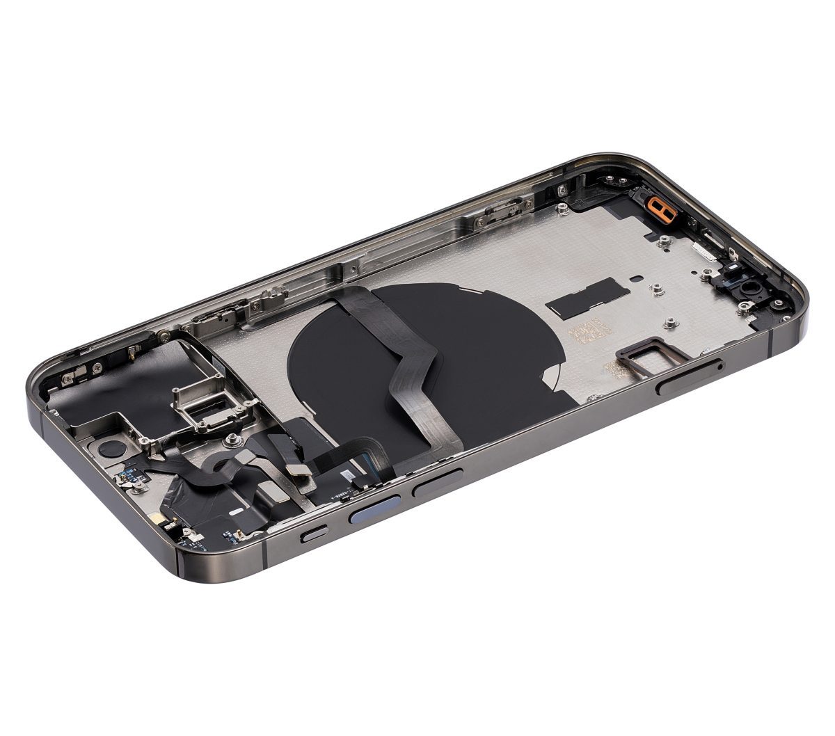 Iphone 12 Pro ile Uyumlu Küçük Bileşenler Önceden Takılmış Arka Muhafaza Logo Yok Plus Uluslararası Sürüm Grafit ile Uyumlu - Görsel 5