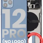 Iphone 12 Pro ile Uyumlu Küçük Bileşenler Önceden Takılmış Arka Muhafaza Logo Yok Plus Uluslararası Sürüm Pasifik Mavisi ile Uyumlu