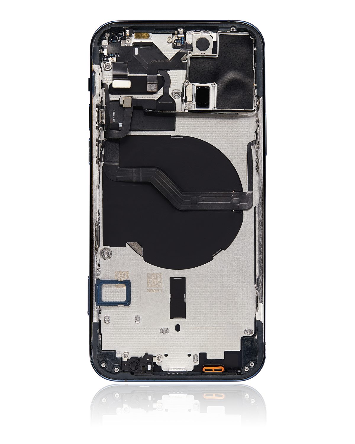 Iphone 12 Pro ile Uyumlu Küçük Bileşenler Önceden Takılmış Arka Muhafaza Logo Yok Plus Uluslararası Sürüm Pasifik Mavisi ile Uyumlu - Görsel 3