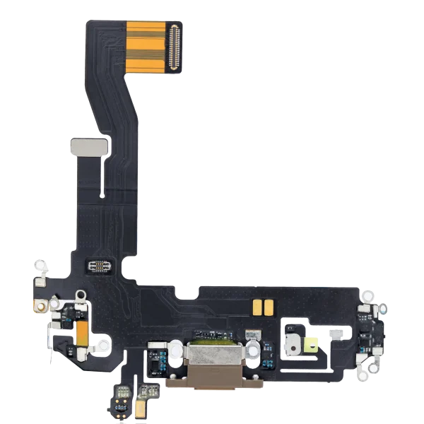 Iphone 12 Pro ile Uyumlu Şarj Portu Esnek Kablosu / 12 Pro Aftermarket Plus Gold ile Uyumlu