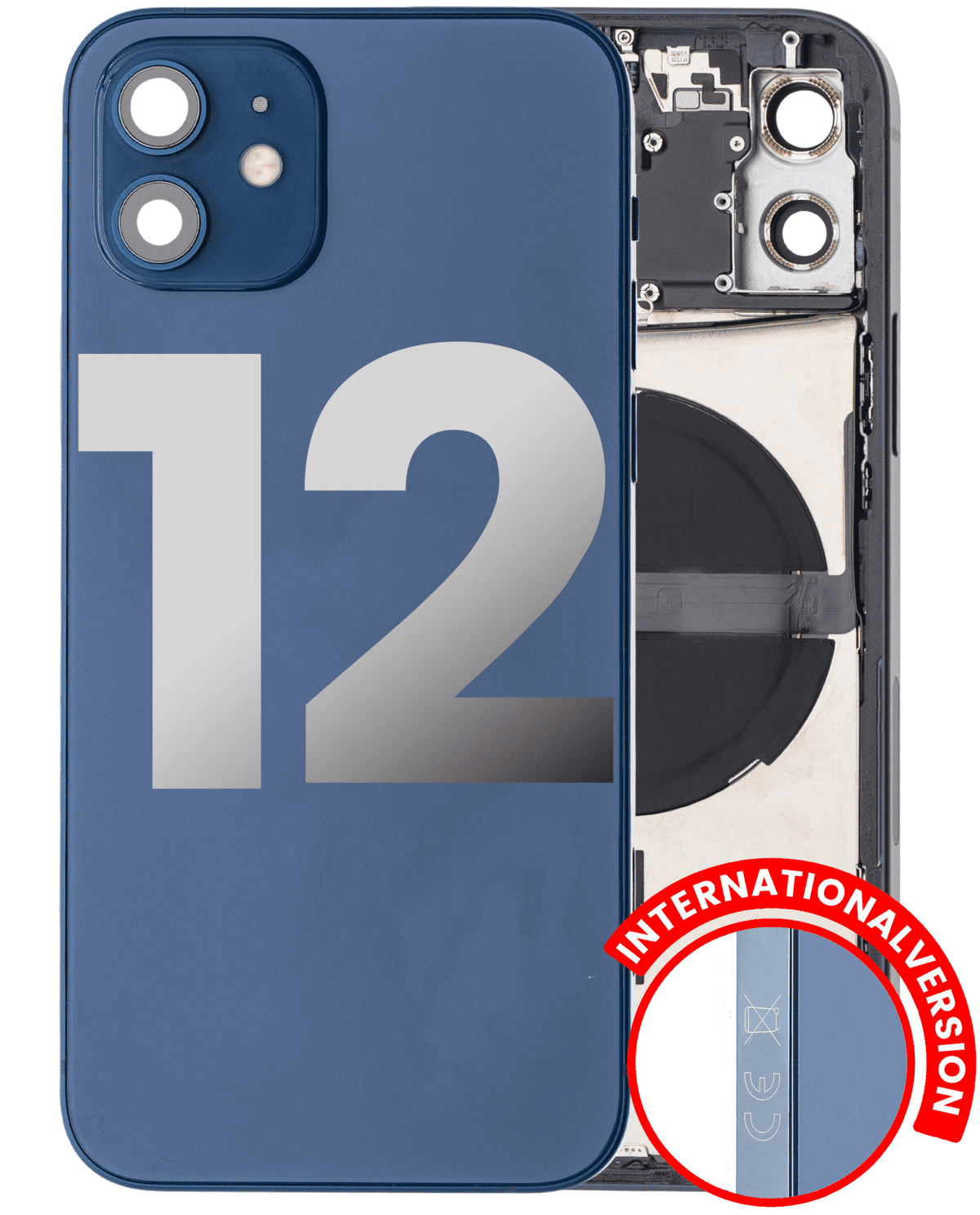 Iphone 12 ile Uyumlu Kasa Bileşenler Önceden Takılmış ile Uyumlu Kasa Uluslararası Sürüm Kasa Mavi
