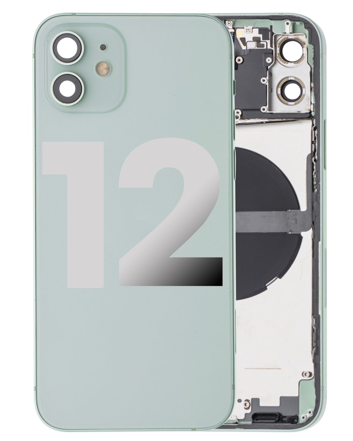 Iphone 12 ile Uyumlu Kasa Bileşenler Önceden Takılmış ile Uyumlu Kasa Uluslararası Sürüm Kasa Yeşil - Görsel 2
