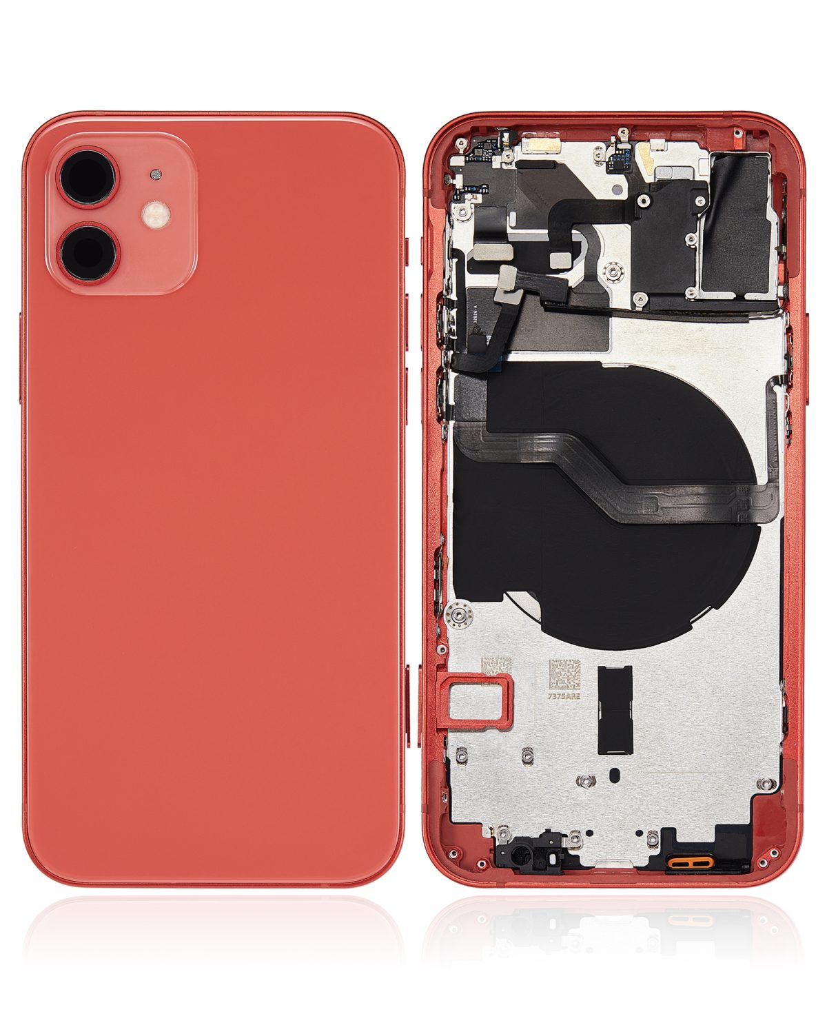 Iphone 12 ile Uyumlu Kasa Bileşenler Önceden Takılmış ile Uyumlu Kasa Uluslararası Sürüm Kırmızı - Görsel 1