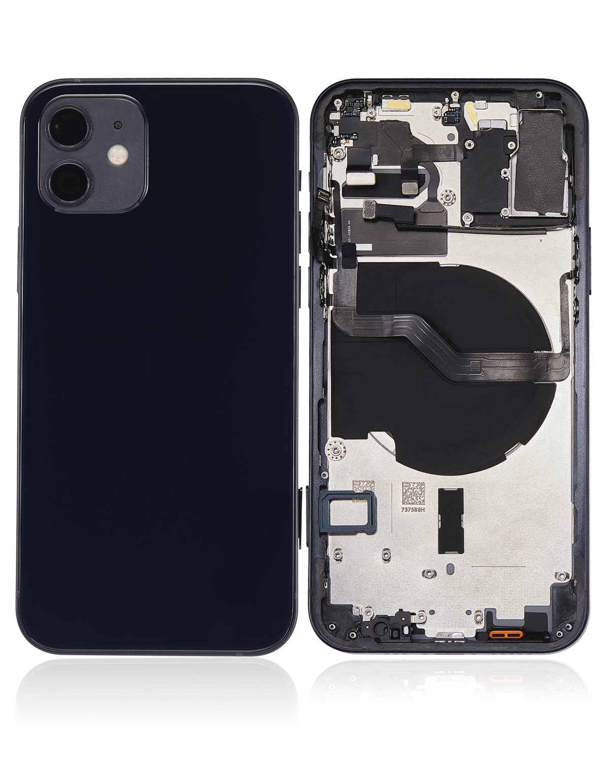 Iphone 12 ile Uyumlu Kasa Bileşenler Önceden Takılmış ile Uyumlu Kasa Uluslararası Sürüm Siyah - Görsel 1