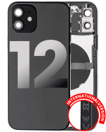 Iphone 12 ile Uyumlu Kasa Bileşenler Önceden Takılmış ile Uyumlu Kasa Uluslararası Sürüm  Siyah