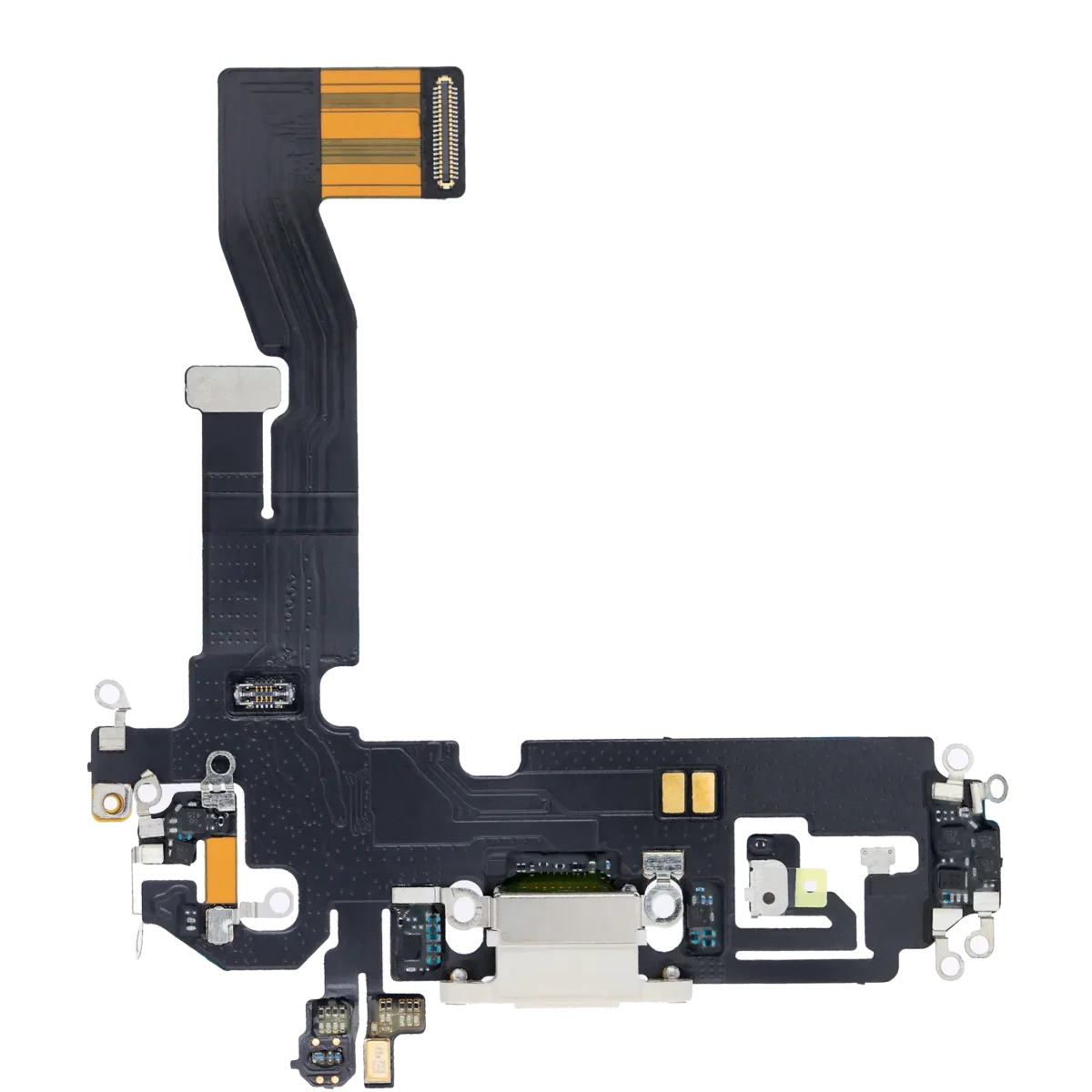 Iphone 12 ile Uyumlu Şarj Portu Esnek Kablosu / 12 Pro Aftermarket Plus Gümüş ile Uyumlu