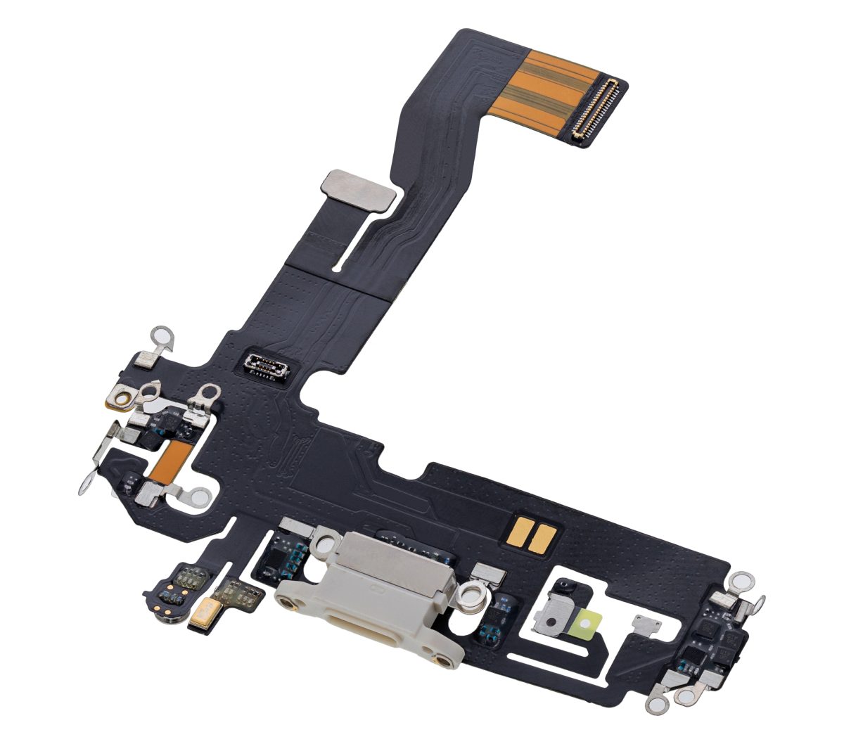 Iphone 12 ile Uyumlu Şarj Portu Esnek Kablosu / 12 Pro Aftermarket Plus Gümüş ile Uyumlu - Görsel 4