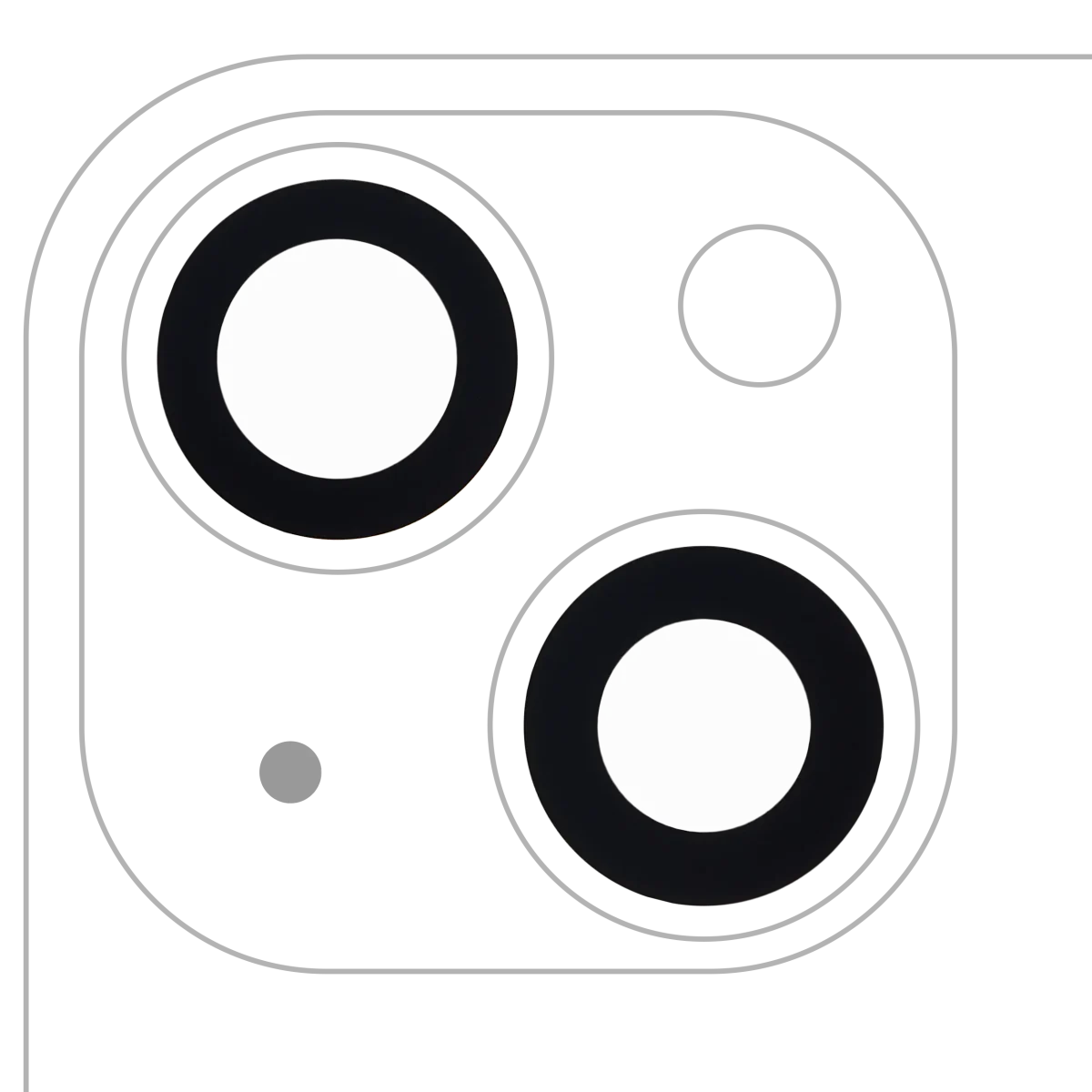 Iphone 13 Mini ile Uyumlu Arka Kamera Servis Paket Orjinal Ürün Lensi Sadece Cam Yapışkanlı / 13 Mini 2 Parça Set Gerçek Safir / Premium