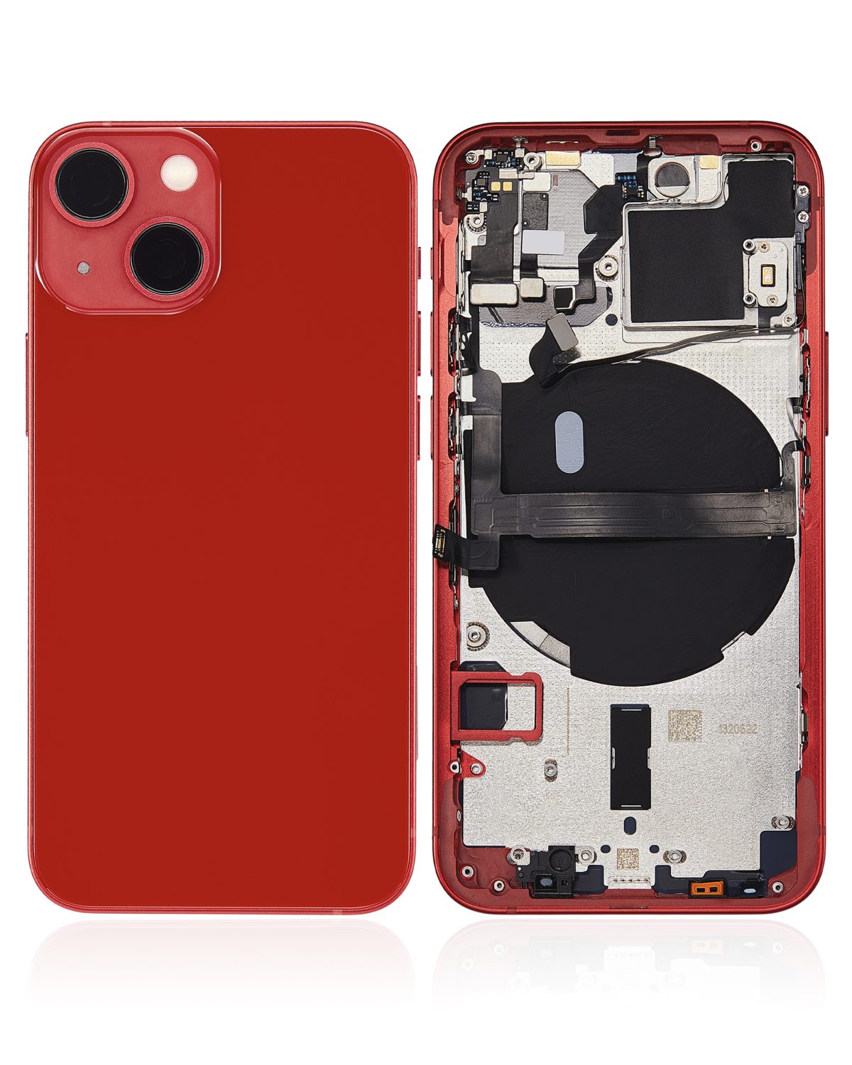 Iphone 13 Mini ile Uyumlu Kasa Bileşenler Önceden Takılmış Mini Uluslararası Sürüm Kırmızı ile Uyumlu Kasa - Görsel 1