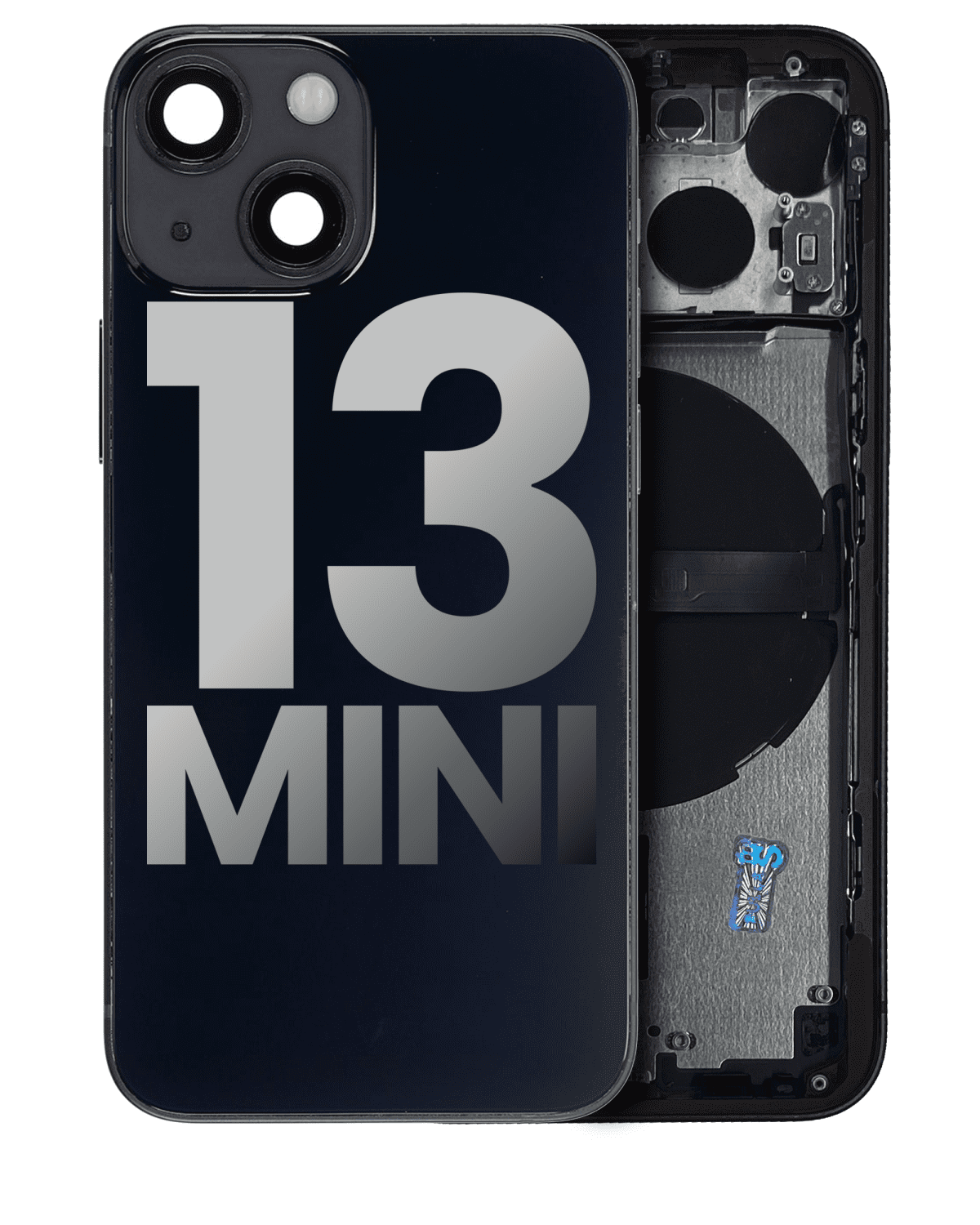 Iphone 13 Mini ile Uyumlu Kasa Bileşenler Önceden Takılmış Mini Uluslararası Sürüm ile Uyumlu Kasa Kasa Gece ​​Yarısı - Görsel 3