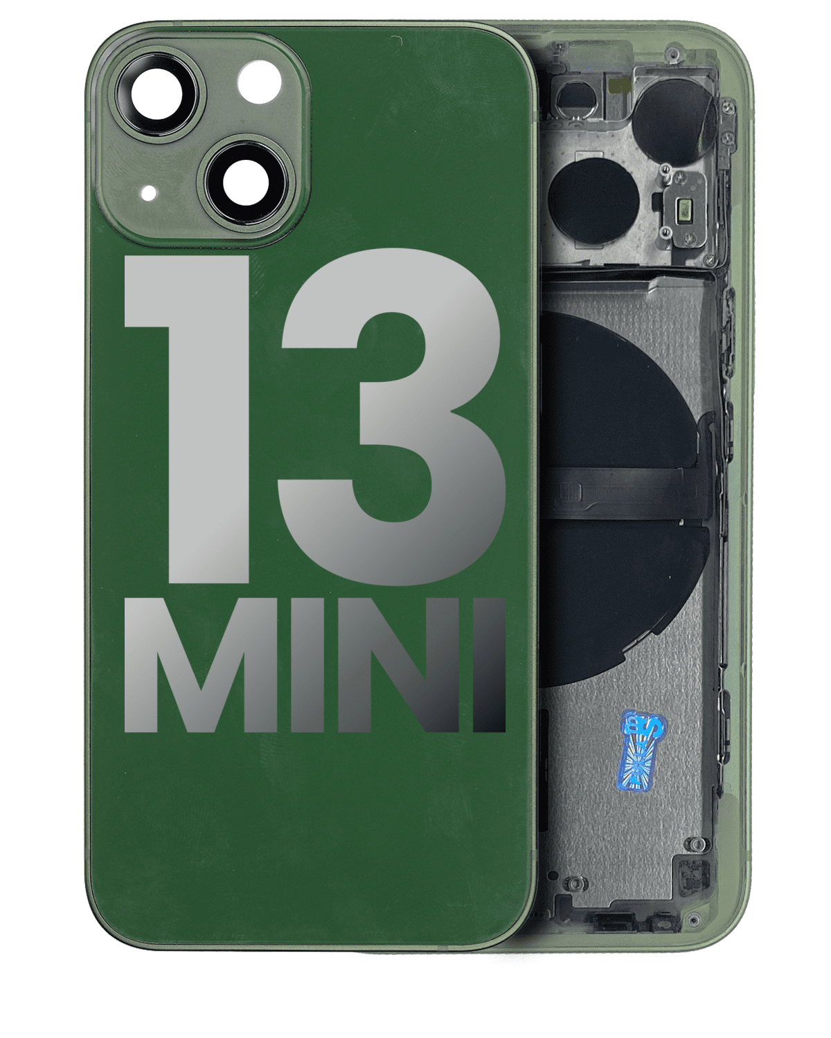 Iphone 13 Mini ile Uyumlu Kasa Bileşenler Önceden Takılmış Mini Uluslararası Sürüm ile Uyumlu Kasa Kasa Yeşil - Görsel 4