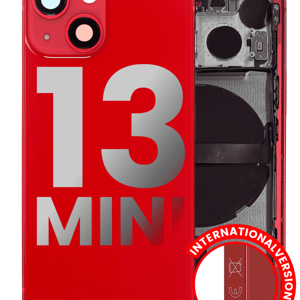 Iphone 13 Mini ile Uyumlu Kasa Bileşenler Önceden Takılmış Mini Uluslararası Sürüm ile Uyumlu Kasa  Kırmızı