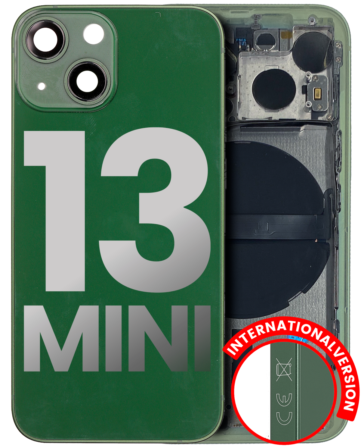 Iphone 13 Mini ile Uyumlu Kasa Bileşenler Önceden Takılmış Mini Uluslararası Sürüm ile Uyumlu Kasa  Yeşil - Görsel 5