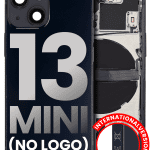 Iphone 13 Mini ile Uyumlu Küçük Bileşenler Önceden Takılmış Arka Muhafaza Mini Logo Yok Plus Uluslararası Sürüm Gece ​​Yarısı ile Uyumlu