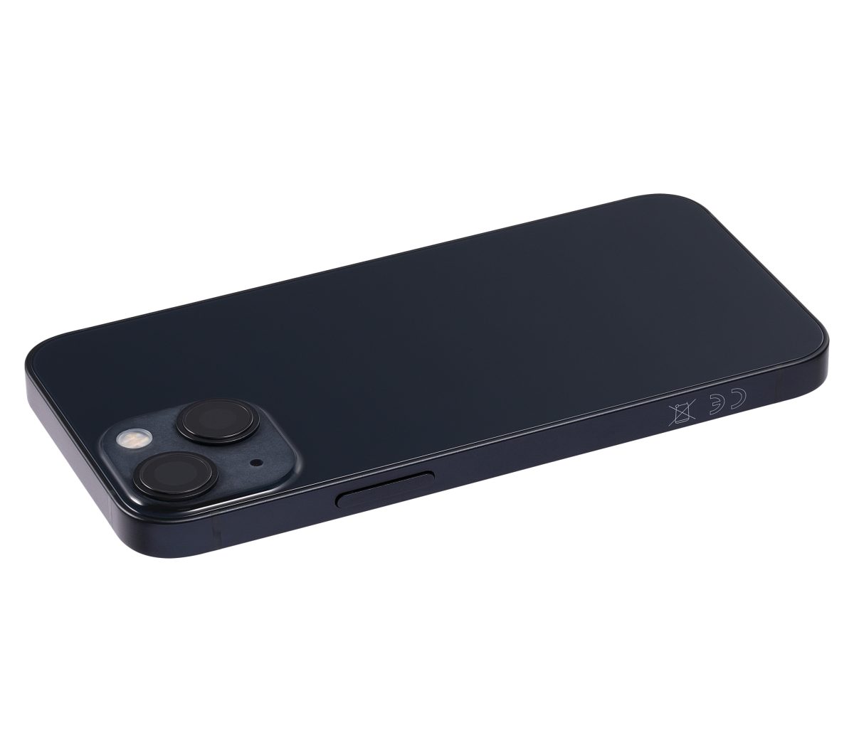 Iphone 13 Mini ile Uyumlu Küçük Bileşenler Önceden Takılmış Arka Muhafaza Mini Logo Yok Plus Uluslararası Sürüm Gece ​​Yarısı ile Uyumlu - Görsel 4