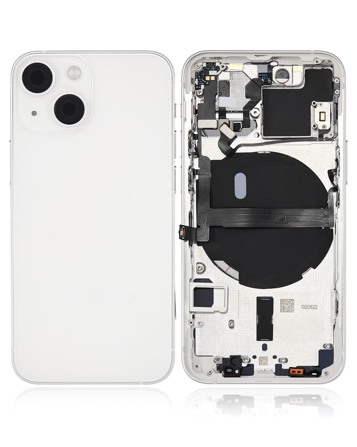 Iphone 13 Mini ile Uyumlu Küçük Bileşenler Önceden Takılmış Arka Muhafaza Mini Logo Yok Plus Uluslararası Sürüm Starlight ile Uyumlu - Görsel 2