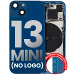Iphone 13 Mini ile Uyumlu Küçük Bileşenler Önceden Takılmış Arka Muhafaza Mini Uluslararası Sürüm Logo Yok Plus Mavi ile Uyumlu