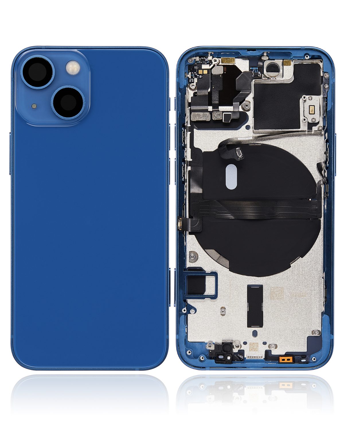 Iphone 13 Mini ile Uyumlu Küçük Bileşenler Önceden Takılmış Arka Muhafaza Mini Uluslararası Sürüm Logo Yok Plus Mavi ile Uyumlu - Görsel 3
