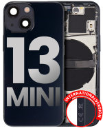 Iphone 13 Mini ile Uyumlu Küçük Bileşenler Önceden Takılmış Arka Muhafaza Mini Uluslararası Sürüm ile Uyumlu Kullanılmış  Çekme: Sınıf C Gece ​​Yarısı