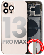 Iphone 13 Pro Max ile Uyumlu Kasa Bileşenler Önceden Takılmış ile Uyumlu Kasa Uluslararası Sürüm  Gold - Görsel 5