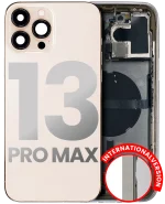 Iphone 13 Pro Max ile Uyumlu Kasa Bileşenler Önceden Takılmış ile Uyumlu Kasa Uluslararası Sürüm Kasa Gold