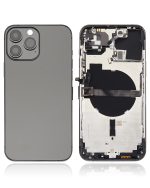 Iphone 13 Pro Max ile Uyumlu Küçük Bileşenler Önceden Takılmış Arka Muhafaza Logo Yok Plus Uluslararası Sürüm Grafit ile Uyumlu - Görsel 2