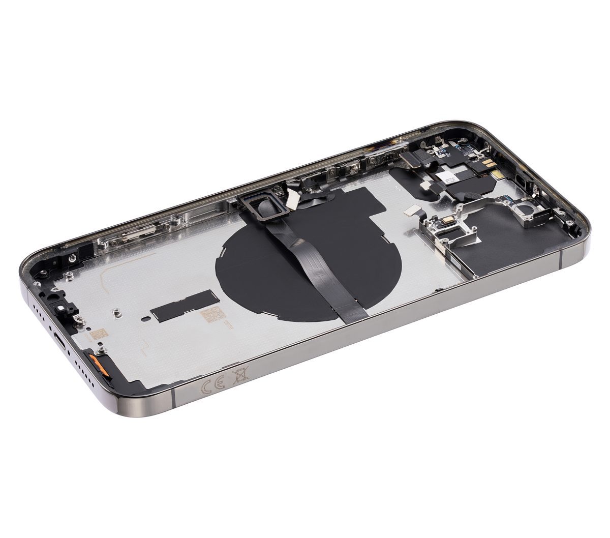 Iphone 13 Pro Max ile Uyumlu Küçük Bileşenler Önceden Takılmış Arka Muhafaza Logo Yok Plus Uluslararası Sürüm Grafit ile Uyumlu - Görsel 5