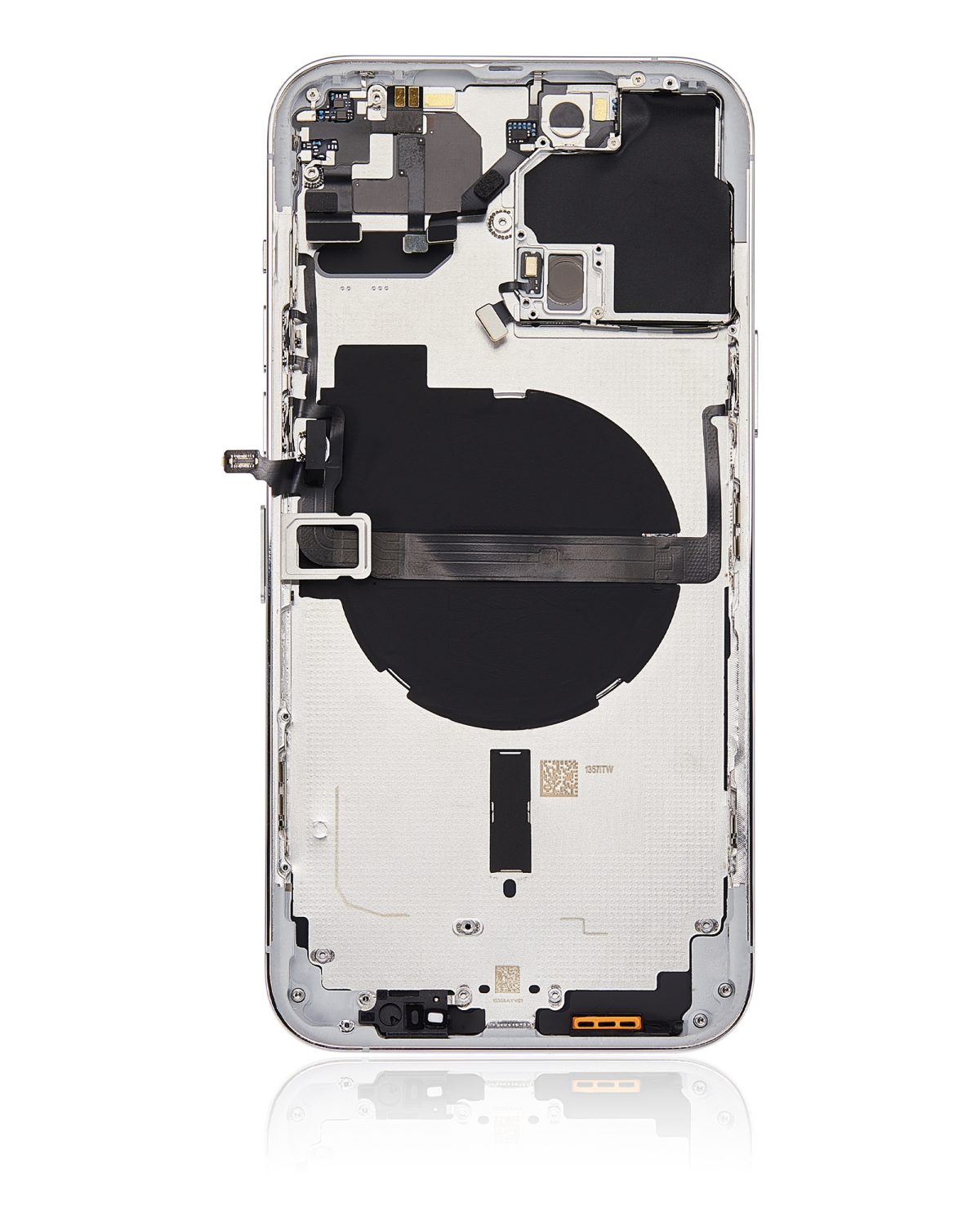 Iphone 13 Pro Max ile Uyumlu Küçük Bileşenler Önceden Takılmış Arka Muhafaza Logo Yok Plus Uluslararası Sürüm Gümüş ile Uyumlu - Görsel 3