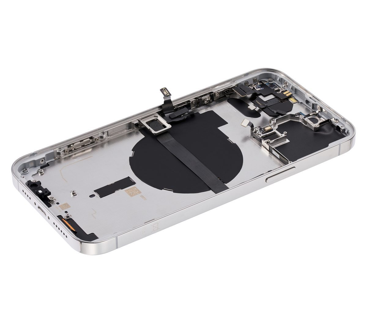 Iphone 13 Pro Max ile Uyumlu Küçük Bileşenler Önceden Takılmış Arka Muhafaza Logo Yok Plus Uluslararası Sürüm Gümüş ile Uyumlu - Görsel 5